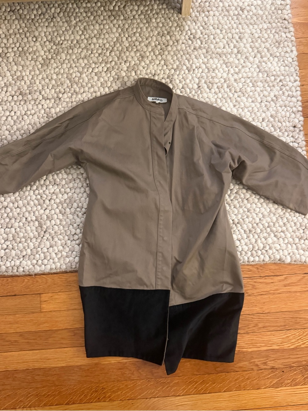 Maison Margiela MM6 Two-Tone Khaki and Black Long Coat